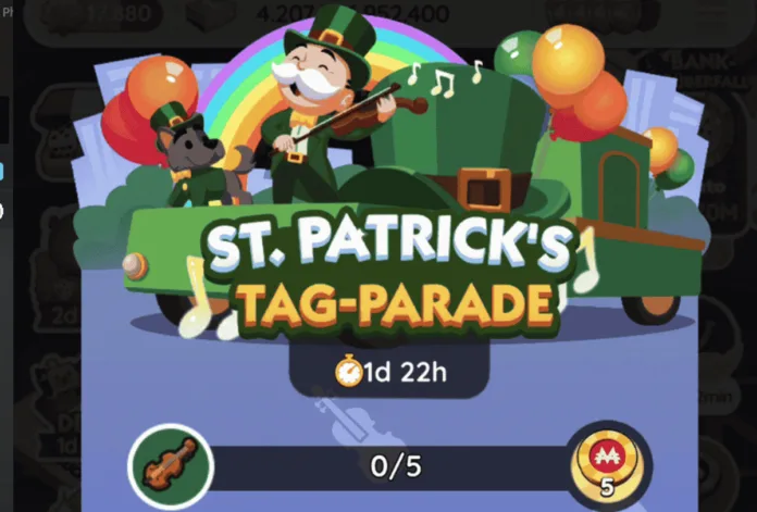 Hier ist die Liste aller Monopoly Go-Belohnungen für die St. Patricks Day Parade.